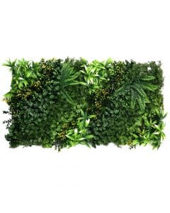 Fence with artificial leaves, Giardino Verde, Venice, Multielement, 50 x 100 cm, 1.2 kg, 484 leaves, green color with shades
