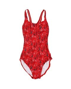 Swimwear for women, 4U Sports, size 38, dark red with motifs