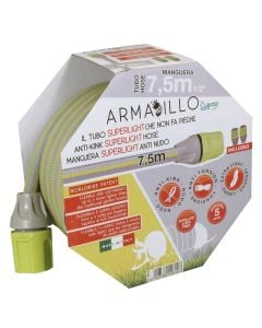 Water hose + connectors, Armadillo superlight, 1/2", 7.5 m, anti-twist