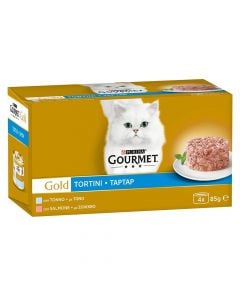 Ushqim per mace, Purina, Gold, 4x85g, salmon