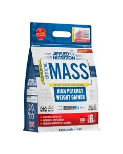 Suplement per rritje mase, Applied Nutrition, 6 kg, 23% proteine, 382 kcal/100 g, luleshtrydhe