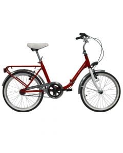 Biciklete e palosshme, 20ª, Denver, 1 shpejtesi, trup celiku, ngjyra e kuqe