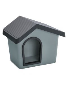 Plastic dog house, Imac, 53 x 46 x 47.6 cm, dark gray color