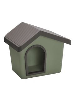 Plastic dog house, Imac, 72.2 x 61.8 x 62.3 cm, gray color