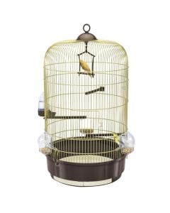 Bird cage, Imac, Luna, Ø40 x H63.5 cm, brown with gold color