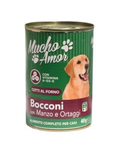 Dog food, MUCHOAMOR, 405 g, with beef