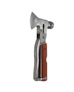 Multifunctional tool, hammer ax, cacavid, Steel, wooden handle