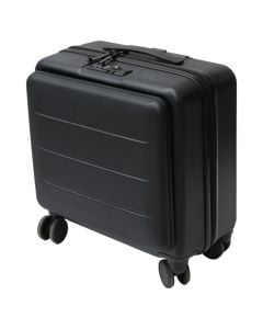 Valixhe udhëtimi, Lux, polikarbonat, 18", W27 x D45 x H47 cm, ngjyra e zezë