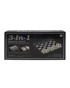 Chess board "3 in 1", Medium, 36x36cm, plastic material
