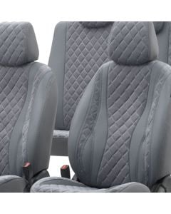 Seat cover, Otom, Smart, SMT-101, cotton and leather, Airbag, black color