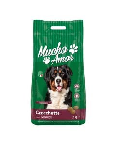 Dog food, Muchoamor, croquettes, beef, 7.5 kg