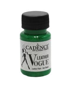 Paint for painting on leather, Cadence, Leather vogue, green, 50 ml
