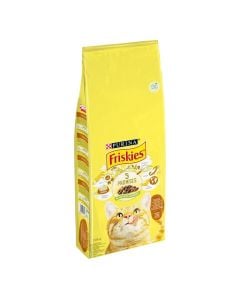 Food for cats, Friskies, Adult Cat, live meat, chicken and vegetables, 20 kg