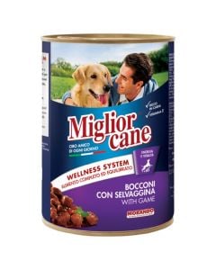Ushqim I konservuar per qen, Miglior Cane, 405 g, me mish gjuetie