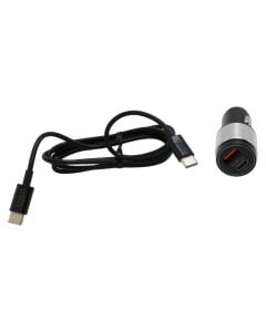 Car charger+cable, Auris, ARS-CR010, 12 V, 45 W, Type C-Type C