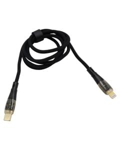 Fishë karikimi, Auris, CB54, Type-C-Lightning, 45 W, 100 cm, ngjyrë e zezë