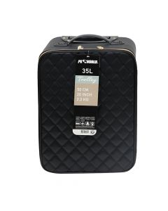 Travel suitcase, ProWorld, 34 x 17.5 x 52 cm, black color