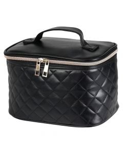 Travel bag for cosmetic products, Lauren, 21x14x14cm, black color