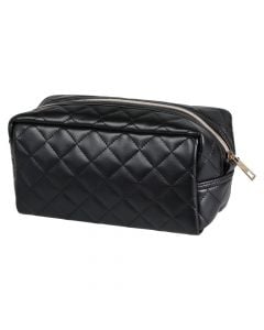 Travel bag for cosmetic products, Lauren, 20X12X12cm, black color
