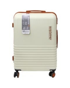Travel suitcase, Exlporer, 49 x 28 x 72 cm, ABS, cream color