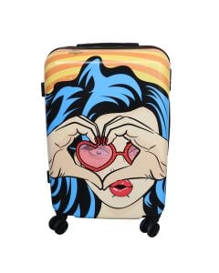 Travel suitcase, Pop Art, polypropylene, 28", W25 x D43 x H68 cm, with design