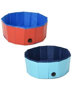 Pool for animals, Pets Collection, 80x30 cm, red and blue color, polyvinyl material