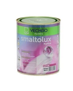 Ecological paint, Vechro, Smaltolux, for any surface, 0.75L, white, 11-13 m²/lt, dilution 10% water, 2-3 hours drying