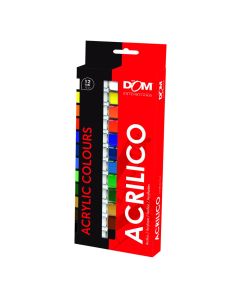 Set of acrylic paints, Dom, 12ml, 12pc