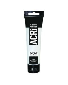 Acrylic paint, Dom, 100ml, Bianco di Zinco
