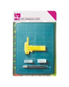 Cutting table set, Dom, includes knife and compass