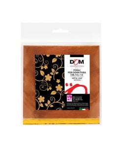 Metal sheet, Dom, 14x14cm, 25pc, copper color