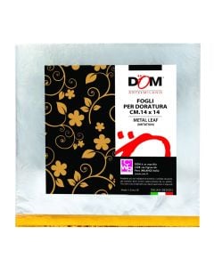 Flete metalike, Dom, 14x14cm, 25pc, ngjyre silver