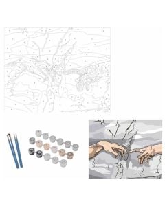 Set për ngjyrosje, Seurat, "The Creation of Adam", 40x50 cm, paint by number