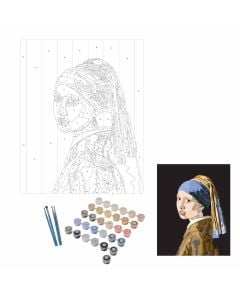 Set për ngjyrosje, Seurat, "Girl with a Pearl Earring", 40x50 cm, paint by number