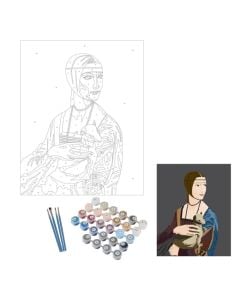 Set për ngjyrosje, Seurat, "Lady with an Ermine", 40x50 cm, paint by number