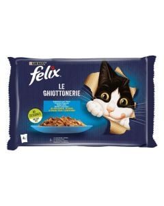 Cat Snack, Felix, 4x85 g, 2 salmon and 2 tuna