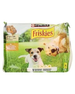 Snack për qen, Friskies, Dog Adult, 4x85 g, me mish pule dhe karrotë