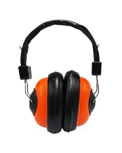 Kufje veshësh kundra zhurmës, PVC/plastikë, ngjyrë e zezë me të kuqe