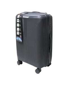 Travel suitcase, polypropylene, 24", dark gray