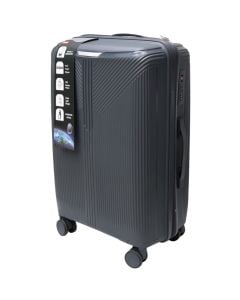 Travel suitcase, polypropylene, 28", dark gray