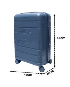 Travel suitcase, polypropylene, 24", W40 x D26 x H65 cm, dark blue