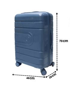 Travel suitcase, polypropylene, 28", W46 x D29 x H70 cm, dark blue
