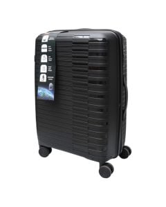 Travel suitcase, polypropylene, 24", black