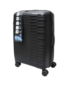 Travel suitcase, polypropylene, 28", black