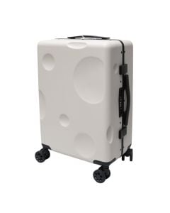Travel suitcase, polycarbonate & ABS, 20", white color