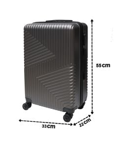 Travel suitcase, ABS, 20", W33 x D22 x H55 cm, dark gray