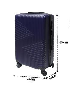 Travel suitcase, ABS, 24", W40 x D26 x H65 cm, dark blue