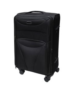 Valixhe udhëtimi, tekstile, 28", ngjyrë e zezë