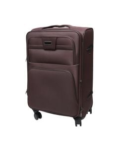 Valixhe udhëtimi, tekstile, 20", ngjyrë kafe