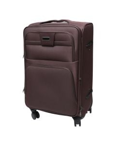 Valixhe udhëtimi, tekstile, 24", ngjyrë kafe